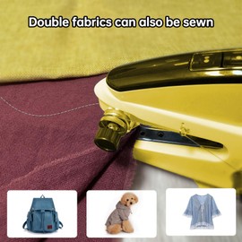 Handheld sewing machine, portable, mini sewing machine, easy to use, electric sewing machine，fast sewing speed, suitable for sewing clothes, fabric, DIY Home sewing machine for beginners（Orange）