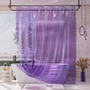 AmazerBath Purple Shower Curtain Liner Luxury, EVA Soft Clear Heavy