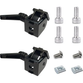 BLCCLOY 2Pcs Aluminum Extrusion Profile Flexible Pivot Joint Connector Set For 20Mm Rail