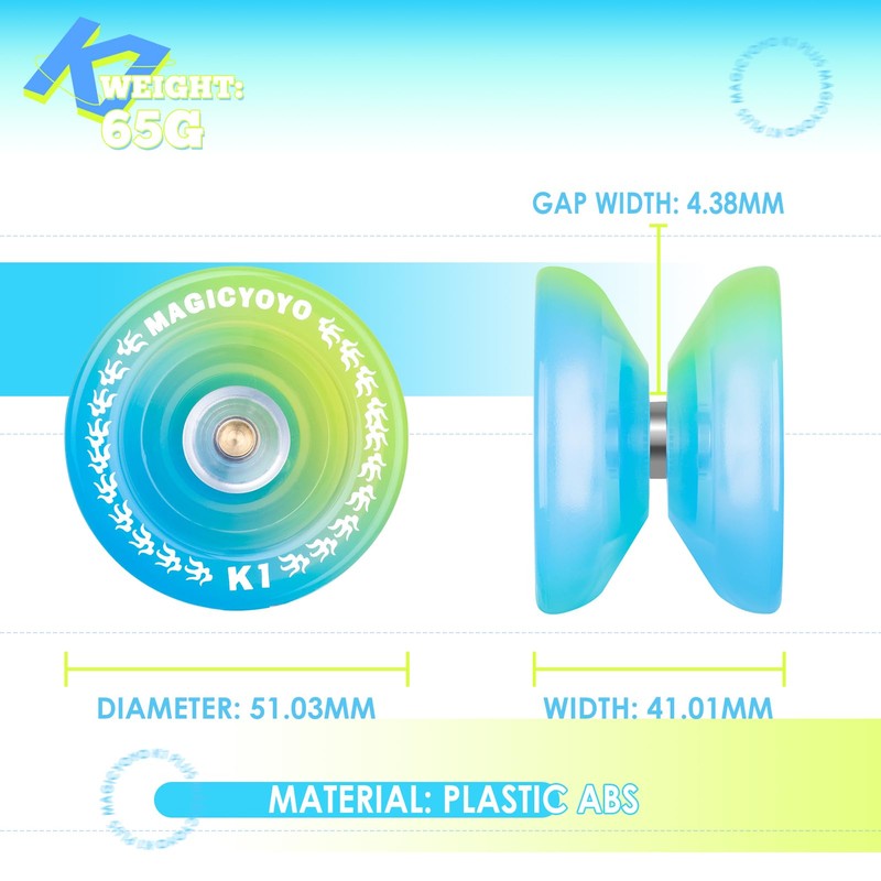 MAGICYOYO Yoyo per bambini K1 per 8-12 o superiore, Yoyo