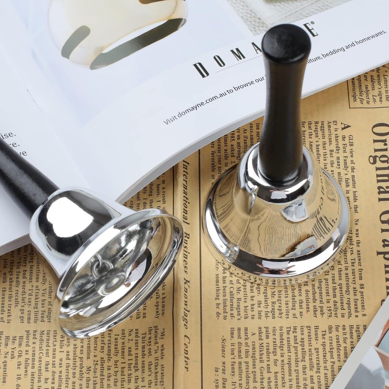 2 Pcs Hand Bell Service Bell, Hand Held Counter Reception