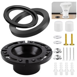 SADIFOKPLY RV Toilet Seal with 3 Inch Socket Floor Flange Kit for 300/310/320 RV Toilets, Replaces 385345892 RV Floor Flange, 385311658 Flush Seal and 385311652 Base Seal, 3 in 1 Combo Kit