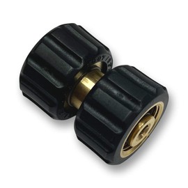 M&M Smartek Hose Connector M22 to M22 Female Thread 4.8 cm Long for / Compatible with Kärcher K HD HDS & Kränzle Pressure Washers up to 275 Bar / 93 °C
