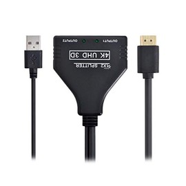 Cablecc - Cable adaptador de extensión compatible con HDMI de 1.3 a doble hembra con alimentación para HDTV portátil 1080P