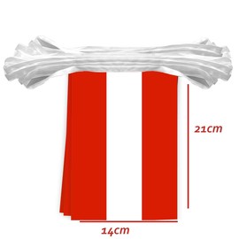30PCS Austria National Flag Bunting String,33 FT Austrians Pennant Banner Decoration,Decoration Banner for School Party Meeting Carnival Decor