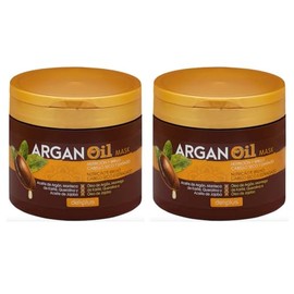 Pack 2 - Argan Oil Mask Dry and Damaged Hair. Pack 2 Jars of 400 ml. Total 800 ml. Deliplus