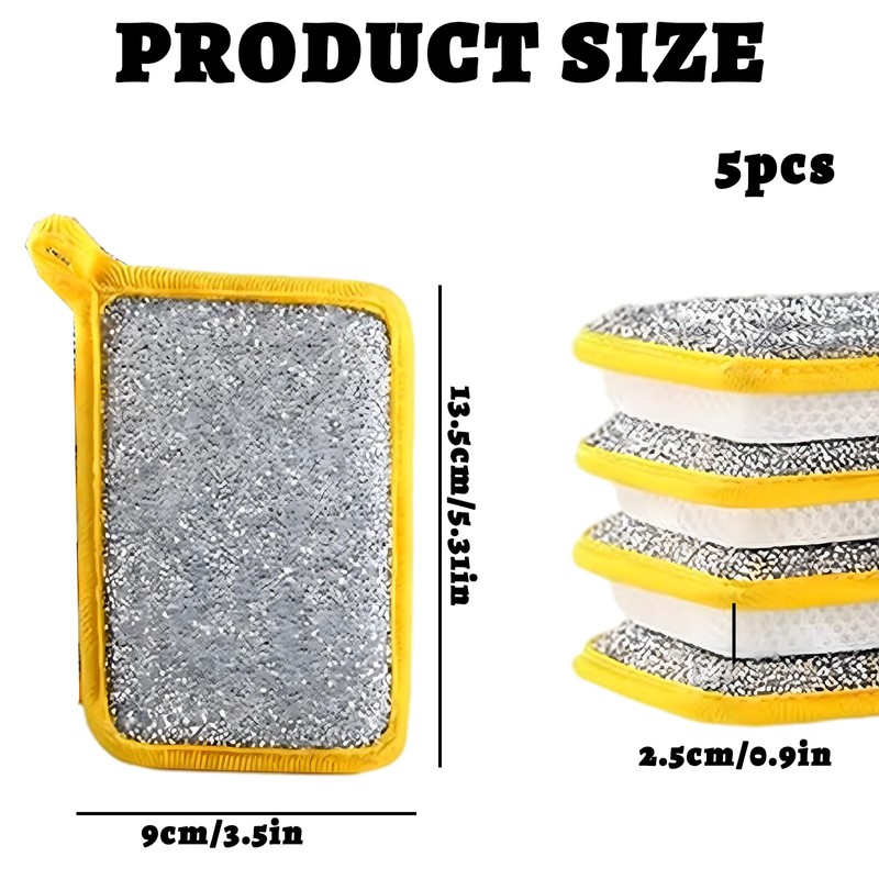 5 Pack Sponge Cloths, Dish Cloths for Washing Up, Multi-Purpose