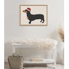 Kate and Laurel Sylvie Dachshund Through The Snow Framed Canvas