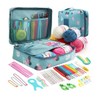 58-Piece Crochet Starter Kit for DIY Yarn Projects – Blue