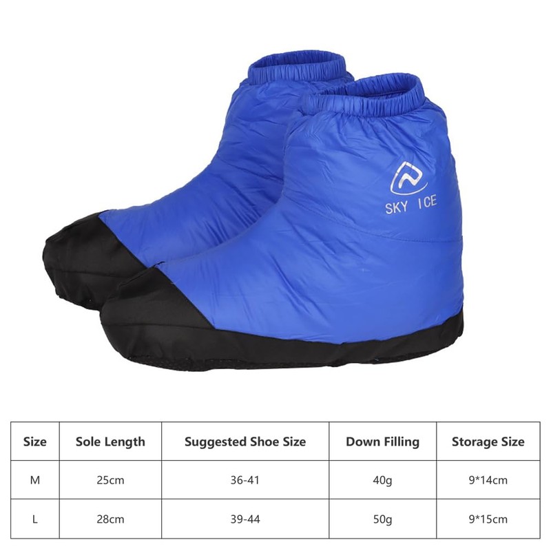 HUIOP Waterproof Down Slipper Boots Lightweight Down Socks Stuffed Booties