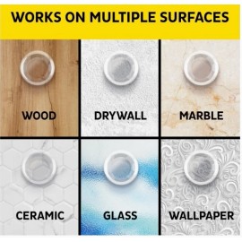 HOME PREMIUM 4pk Door Stoppers Wall Protector Durable Door Stops with Strong Adhesive