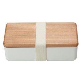 Miyoshi Seisakusho 0601-0033 Wooden Lid Lunch Box, Ancient Cedar, White, SG Size