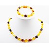 Natural Baltic Amber Necklace and Bracelet - Gift Set -
