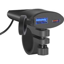 OBEST Motorrad USB Steckdose,PD Typ C und Quick 3.0 Quick Charge, Motorrad-Handy-Ladegerät mit Wasserdichtigkeit für 12V ~ 24V Motorrad