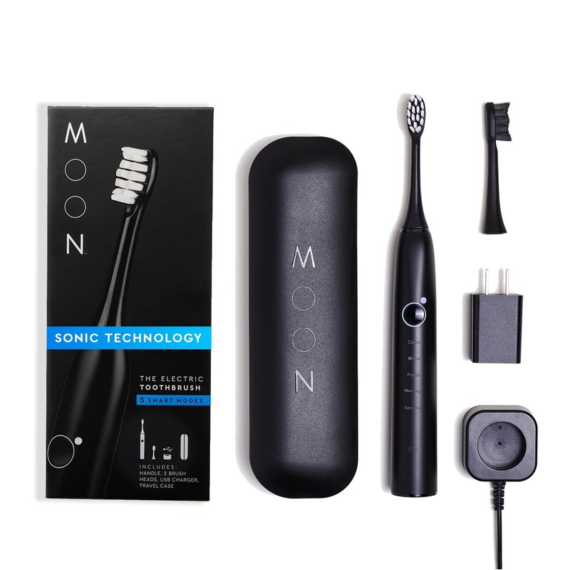 Moon Sonic - cepillo para polvo de dientes eléctrico para