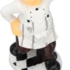 French Chef Figurine 30x14x11cm Resin Funny Chef Sculpture Kitchen Restaurant