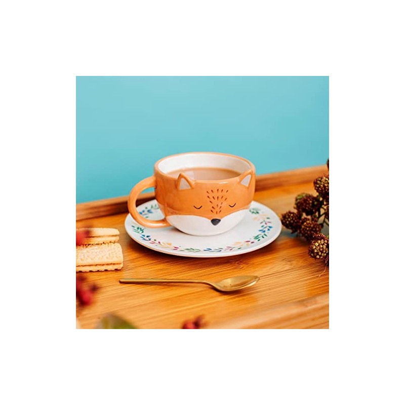 Sass & Belle Finley Fox Tea Cup and Saucer Set
