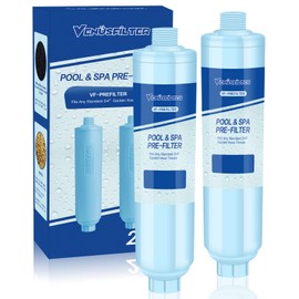 Garden Hose Filter for Filling Hot Tub, Pool, Spa, Greatly Reduces Sediment, Chlorine, Heavy Metals and Odors, Standard 3/4" Garden Hose Thread (2 pack)