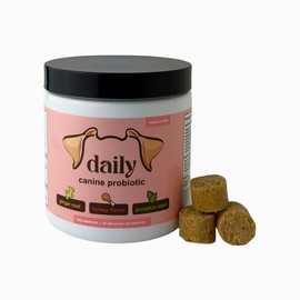DLY PETS Probiotics for Dogs, Supports Immune System, Gut Health & Diarrhea, Ginger Root, and Pumpkin Seed - 30 Soft Chews