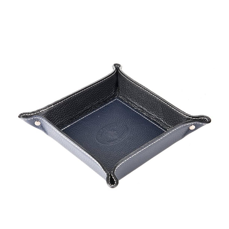 FrasiBags Leather Pocket Empty - Square Leather Tray Organiser -