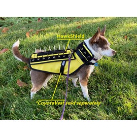CoyoteVest HawkShield Pad for CoyoteVest or SpikeVest Dog Harness Vest, Protective Dog Accessories to Shield Your Pet from Raptor, Hawk, Coyote and Animal Attacks (XXS, Red)