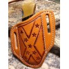 SULLIVAN CUSTOM LEATHER CUSTOM TOOLED Vintage FLAG Sheath for the Buck 110