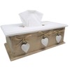 khevga Tissue-Box wooden Country House Style Brown