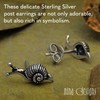925 Sterling Silver Snail Post Earrings – Symbolic Stud Earrings