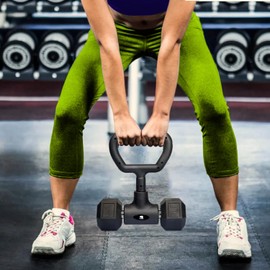 BBGuards Multifunction Dumbbells to Kettlebell/Barbell Converter Converts Your Dumbbells into Barbells/Kettlebells, Home Gym Equipment - Dumbbell and Barbell Set Converter (Kettlebell)