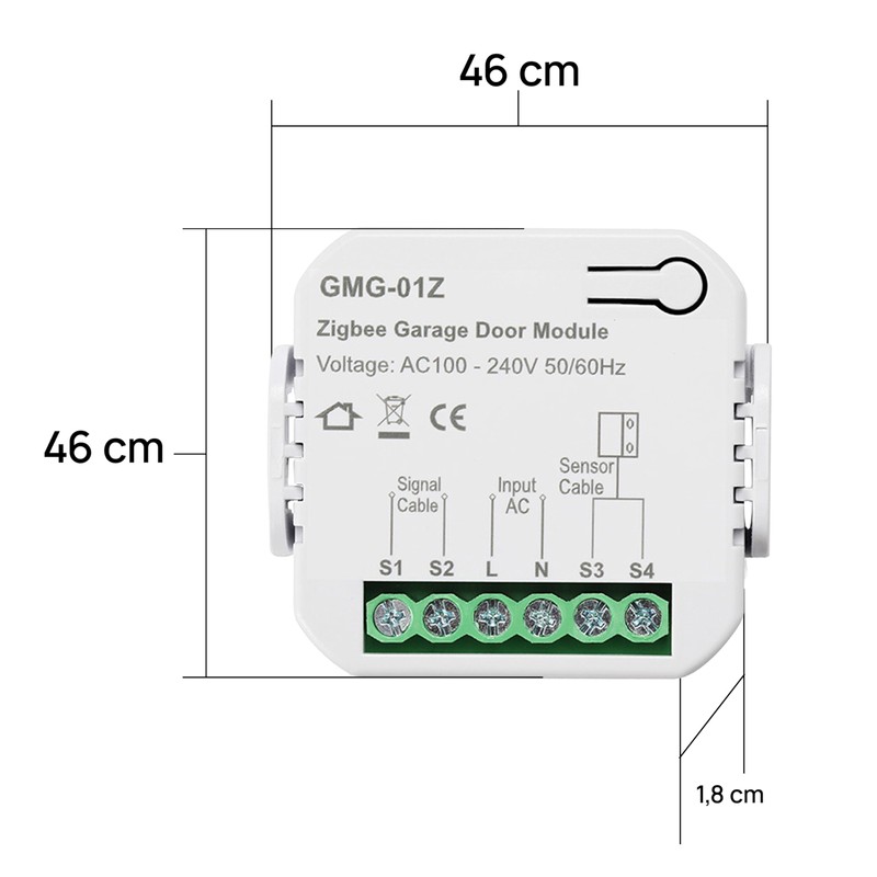 Retoo Smart Roller Door Control 100-240V/10A Tuya App Control with