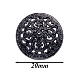 Gativs Vintage Antique Metal Blazer Buttons 30 Pieces 20 mm Metal Blazer Buttons Metal Buttons Eyelet Buttons Round Sewing Buttons Black Clothing Button Metal Retro Hollow Sewing Button Shank