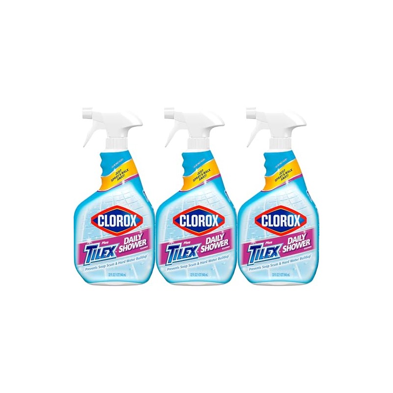 Clorox Plus Tilex Daily Shower Cleaner, 32 Fluid Ounce Spray