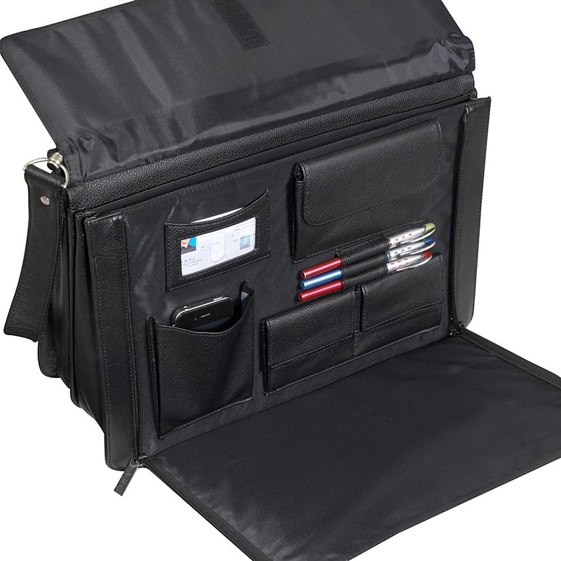 Black Leather Executive Briefcase (#42)