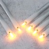 Eldnacele Flameless White Taper Candles with Remote Control Battery Operate