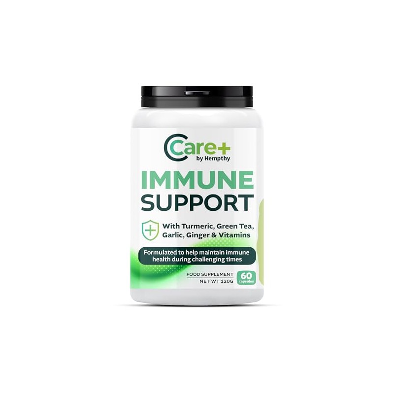 Immune Support Capsules: High Strength Turmeric, Green Tea, Garlic, Ginger