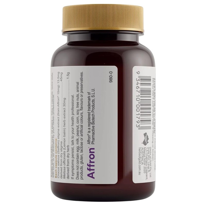 Herbs of Gold Saffron Mood Balance 60 Capsules