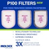 Moldex 7740 Semi-Rectangular P100 Filter (1 Pair), Pink