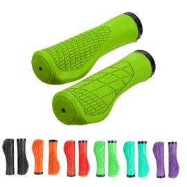 CROSSSELL Ergonomic Bike Grips, Handlebar Grip, Bicycle Handlebar Grips, Mountain Bike Grips, Mountain Bike Handlebar Grips, Single Lock-on Mountain Bike Grips, Non-Slip Handle Grips (Apple Green)