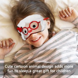 VerteLife Eye Mask for Sleeping, Christmas Cute Animal Sleep Masks Soft Plush Sleep Eyeshade Novelty Funny Cartoon Blindfold Travel Eye Cover for Children Adult (Christmas Glass)