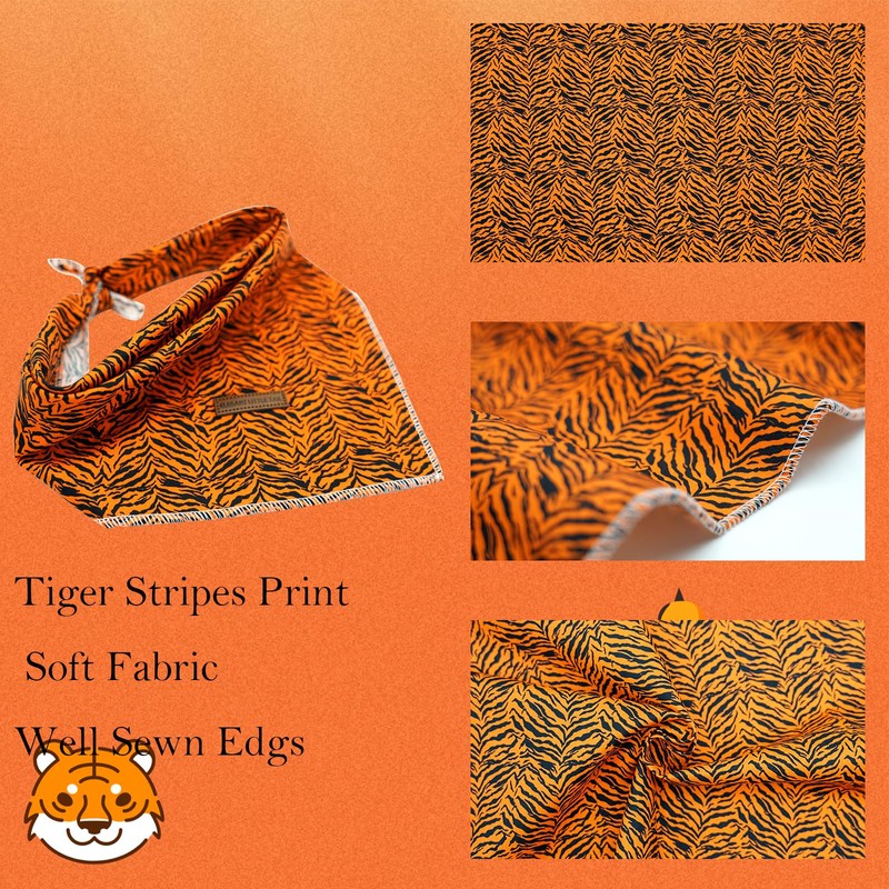 Elegant Little Tail Bandana - Washable Cotton Dog Kerchief &