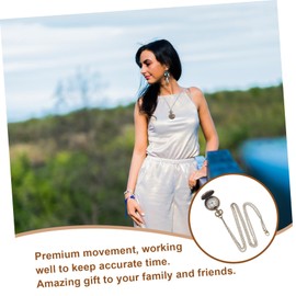 SHOWERORO Vintage Pocket Watch Necklace Quartz Watch with Design for Daily Random Style