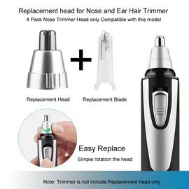 GOMINYUF 4 Pcs Replacement Heads Compatible with Ear and Nose Hair Trimmer Clipper as The Photo Show-Include a Cleaning Brush