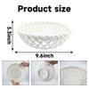 JBESUHI 9.6 Inch Woven Ceramic Fruit Bowl with Drain Holes