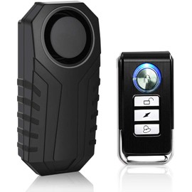 NEEWERS 113db Bicycle Alarm, Wireless Anti-Theft Burglar Security Alarm for Bike Motorcycle Car Mobility Scooter Vehicles Door Window, Super Loud and Waterproof (Remote Control Included)