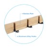 JSVER Wooden Coat Hooks Coat Rack Wall Mounted, Modern Coat