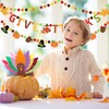 Doumeny 3Pcs Give Thanks Felt Ball Banner Fall Thanksgiving Felt