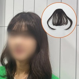See-through bangs partial wig natural brown (WFHZ0X4) / 시스루뱅 앞머리 부분가발 자연갈색 (WFHZ0X4)