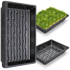 Upgraded 20 Pack 1017 Plant Growing Trays Seed Starting Trays Microgreens Growing Trays Seedling Plant Germination Starter Tray Transplant Fodder Flats, No Holes, No Leakage, Reusable 10"x16.9"x2.5"