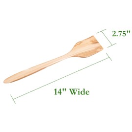 Lipper International Olive Wood Spatula for Cooking, Mixing, and Serving, 14" Long