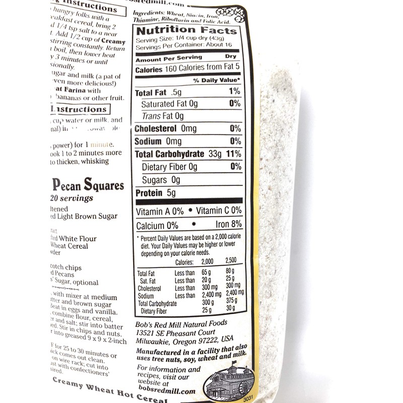 Bob's Red Mill Creamy Hot Cereal 1.5 Pound (Pack of